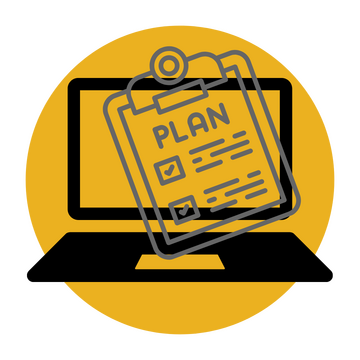 A focused review of your website, bio, and search visibility — with a prioritized action plan you can implement yourself or hand Laptop computer with a plan on a clipboard in front.